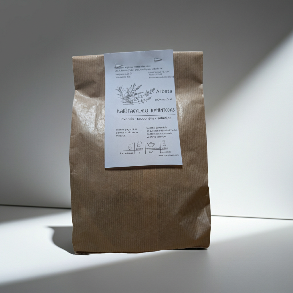 Karštagalvių ramintojas arbata